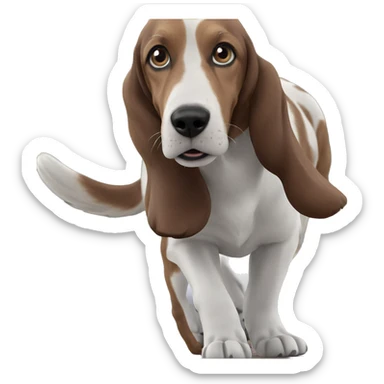 realistic dog in blurry background sticker