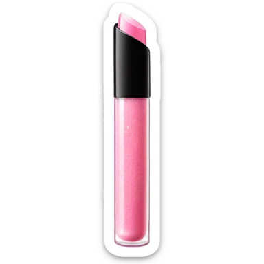 Light Pink sparkly lip gloss tube sticker