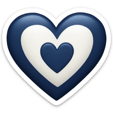 navy blue heart sticker