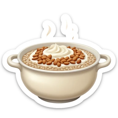 steaming bowl of buckwheat porridge sticker