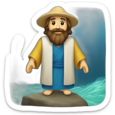 Jesús de Nazaret caminando sobre las aguas sticker