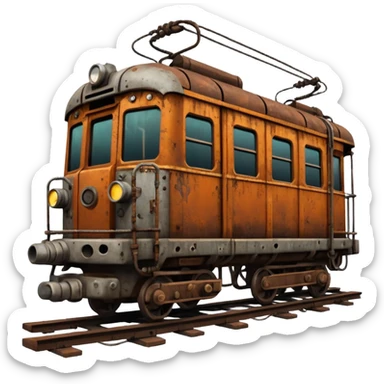  front-of-a--post-apocalyptic-underground-train. (1) sticker