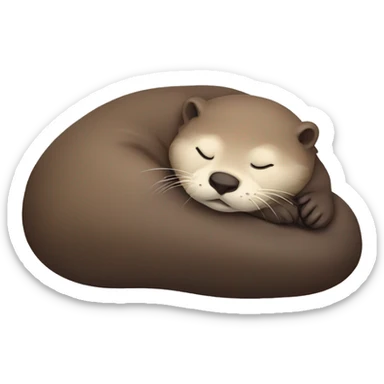 Otter sleeping sticker