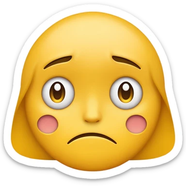 Depressed emoji sticker