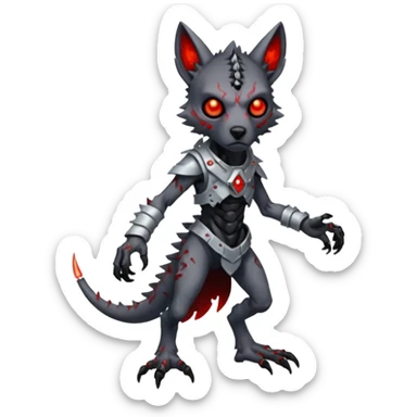 Zombie vernid-Trico-protogen-primagen-fusion-hybrid, full body sticker