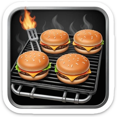 grilling burgers and rib ticklers sticker