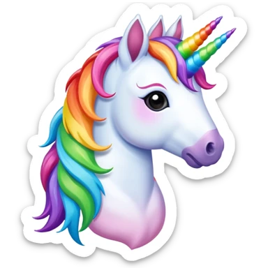 Rainbow unicorn sticker