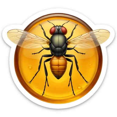 A fly trapped in amber  sticker