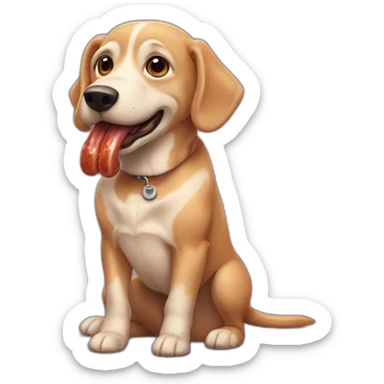 Perro salchicha con gordo de mar sticker