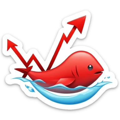 chart with a sinking red arrow sticker