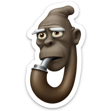 singe fumant une pipe sticker