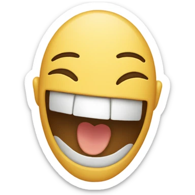 Laughing face sticker