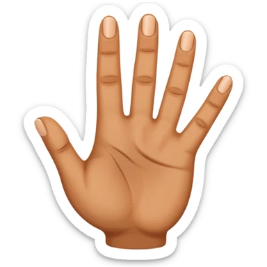 4 fingers thumb inwards sticker