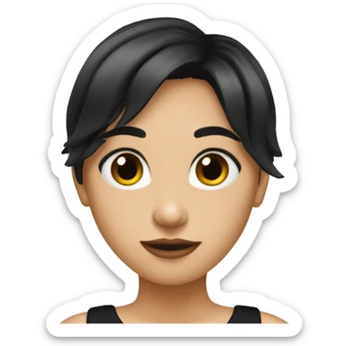 black dress pokerface sticker