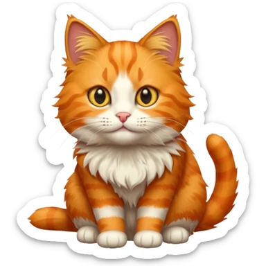 orange cat sticker
