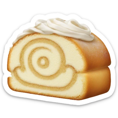 slice vanilla Cake roll  sticker