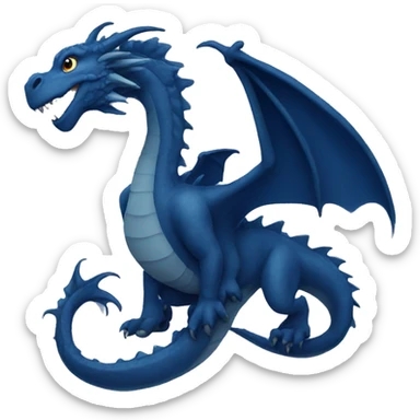 Navy blue dragon sticker