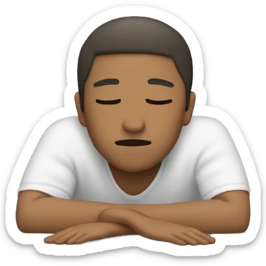 Person lying down face down sticker