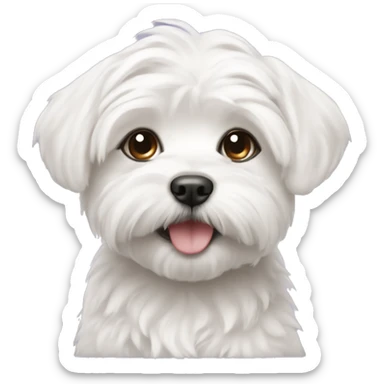 Maltese puppy sticker