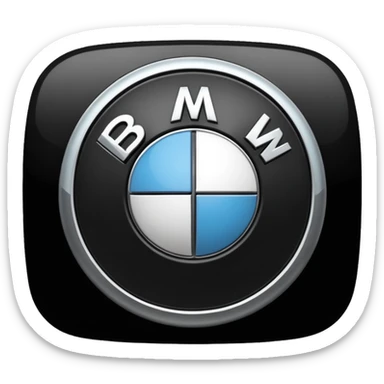 BMW Logo in black and white sticker