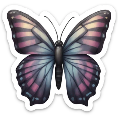 plaid bow butterfly sticker