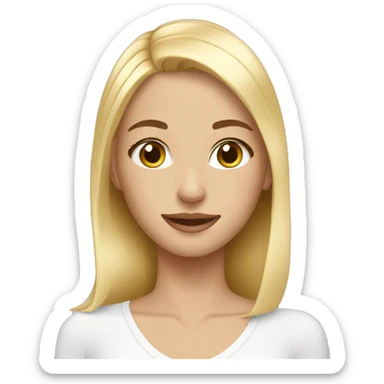 Blonde girl doing face routine  sticker