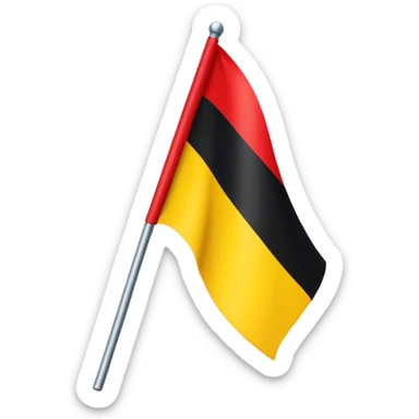 red yellow black and white flag sticker