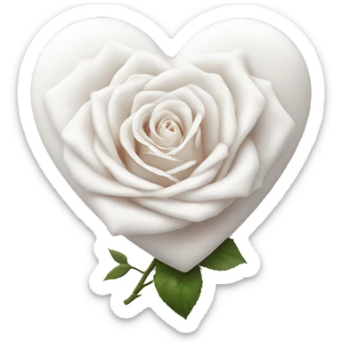 white-heart-with-rose sticker