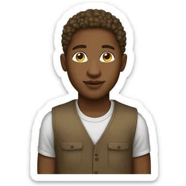 Young Light skin Nigerian Shoemaker sticker