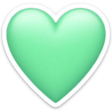 Pastel green heart sticker
