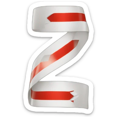 St. George ribbon in the shape of the letter z sticker