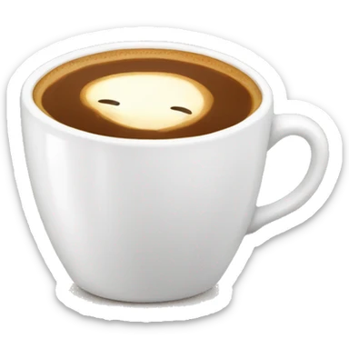 Flat white coffee sticker