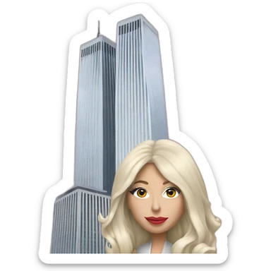 lady gaga and the World trade center towers sticker