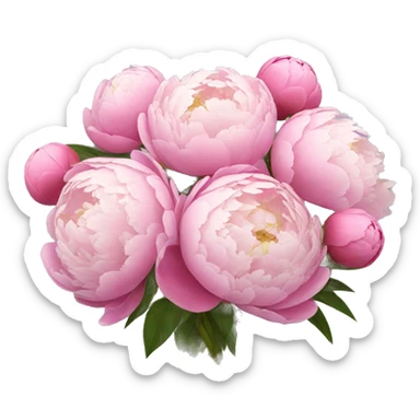 Peonies bouquet sticker
