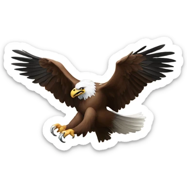 An eagle going after a ram sticker