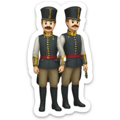 Deux frères qui se battent sticker