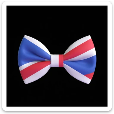 3D bow tie with a stylized Thailand flag design, modern and smooth sticker