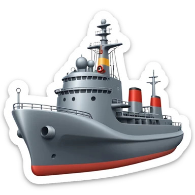 generate a very realistic anti-submarine ship sticker