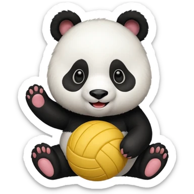 Un panda voley sticker