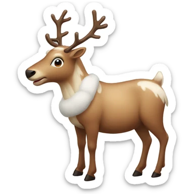 Christmas reindeer sticker