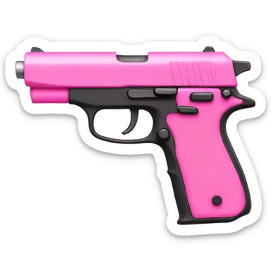 pink gun sticker