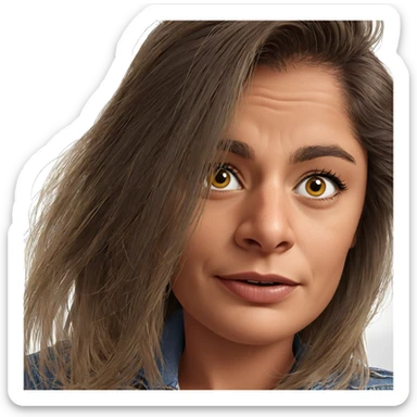 portrait of a girl sticker