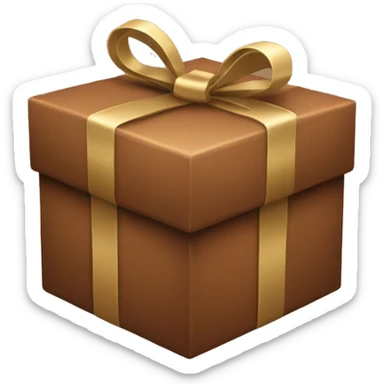 brown gift box  sticker