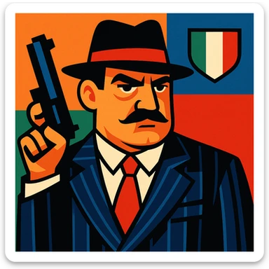 Italian mafioso sticker