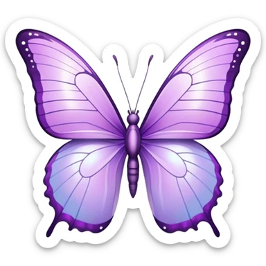 Pastel lilac iridescent butterfly sticker