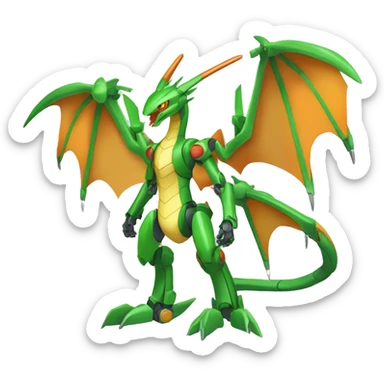 Mechanical Flygon-Scyther-Charizard-Medabot-Mecha full body sticker