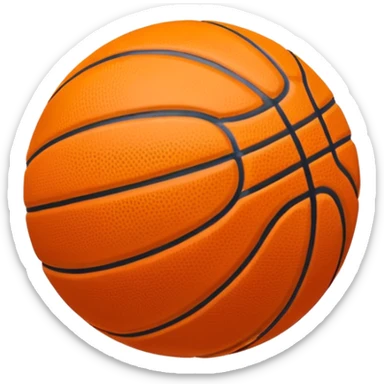 Un emoji de un balón de básquet transparente  sticker