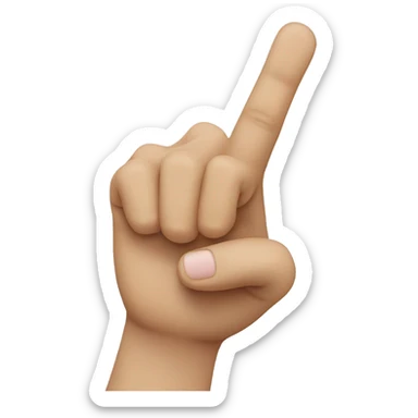 A curled pointer finger like the “she ate” gesture  sticker