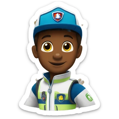 Paw patrol with toddler sticker