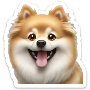 German Spitz dog being happy sticker